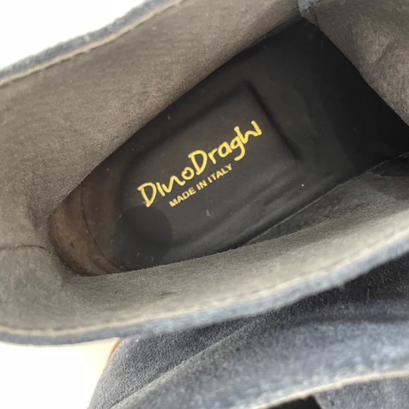 Dino Draghi Vero Cuoio Leather Sole Italy Chukka Boot Blue Suede Men’s 41 (US 8) - Picture 4 of 10